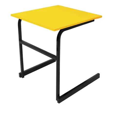 Heavy Duty Cantilever Exam Desk - Black Legs - Daffodil